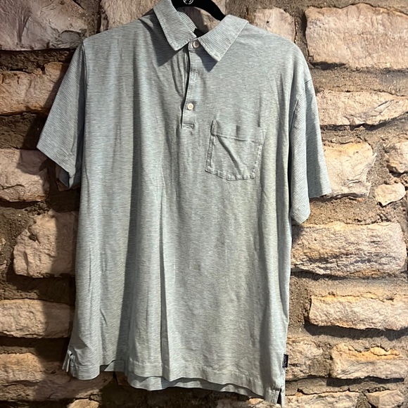 Patagonia men’s large striped polo - Picture 1 of 4